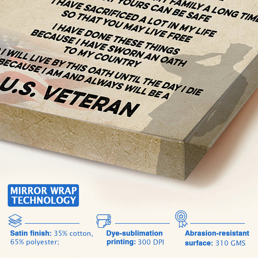 Personalized Poster Canvas Veteran Custom All Military Branches I Am And Always Be A U.S. Veteran Personalized Gift For Veteran K1702 Trhn