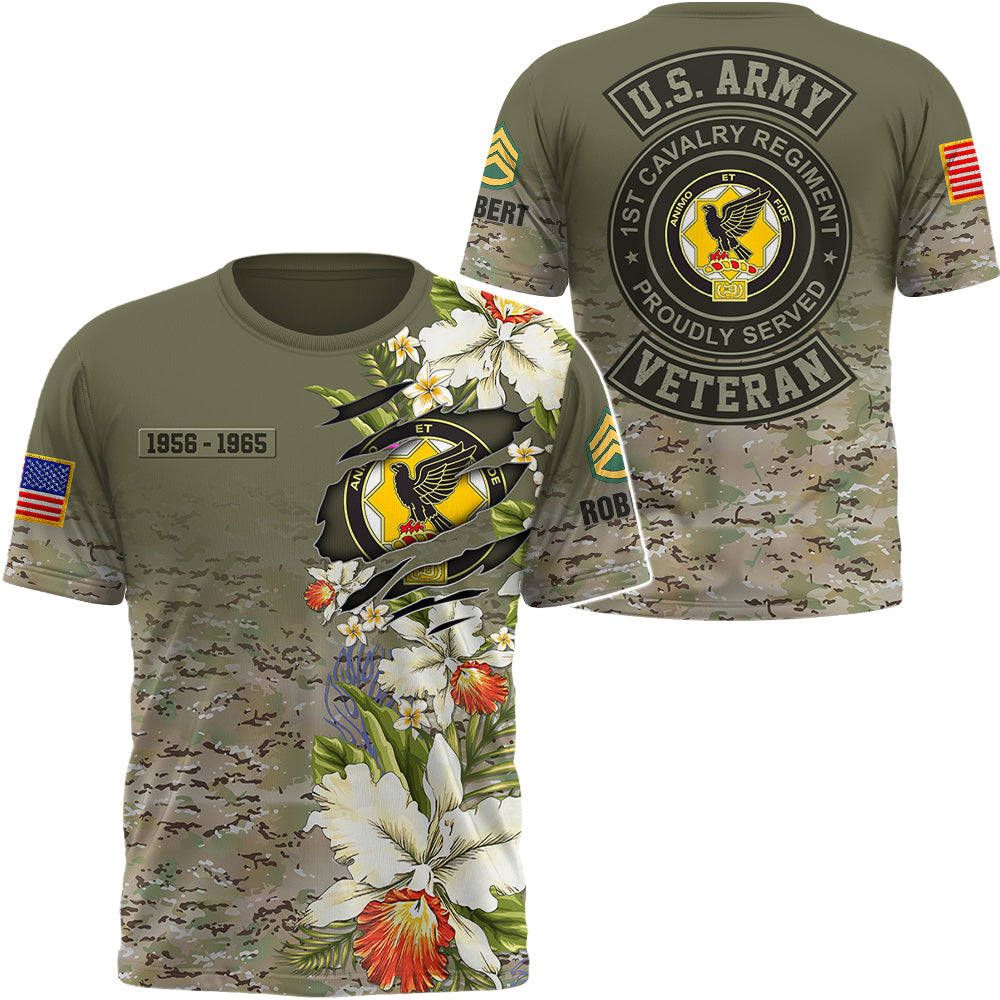 Custom Hawaiian shirt US Military Veteran Available All Military Branch Gift For Veteran Soldier All Over Print Shirt K1702 Trhn