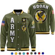 US Military Baseball Jackets Custom All Branches Rank Division Name For Military Retirement Veteran Dad Grandpa K1702 Trhn