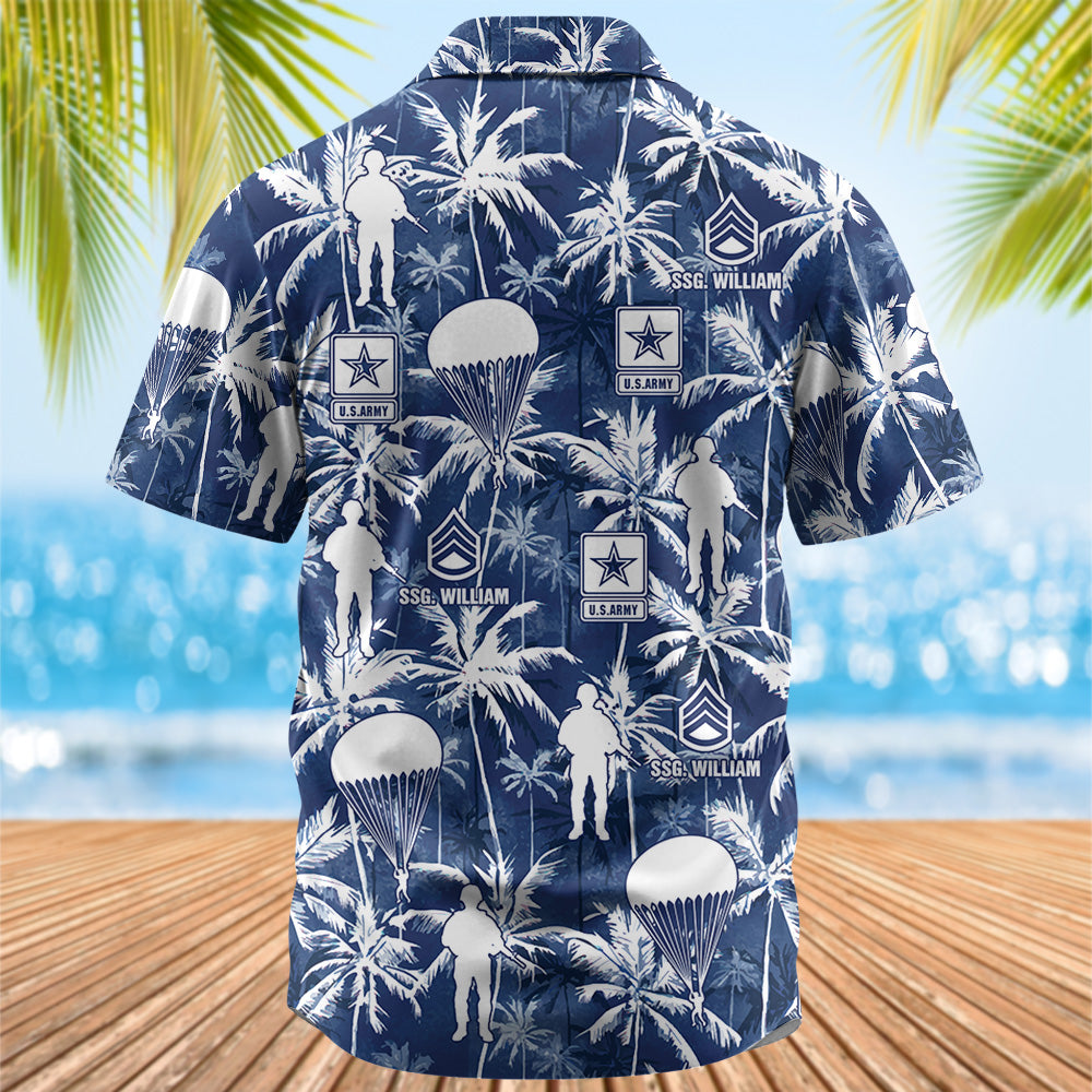 Custom Hawaiian Shirt Tropical Shirt For Veteran Vacation Beach Shirt Available To All Military Branches K1702 Trhn