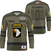 Personalized Hockey Jersey Military Shirt Gift For Veteran Soldier K1702 Trhn