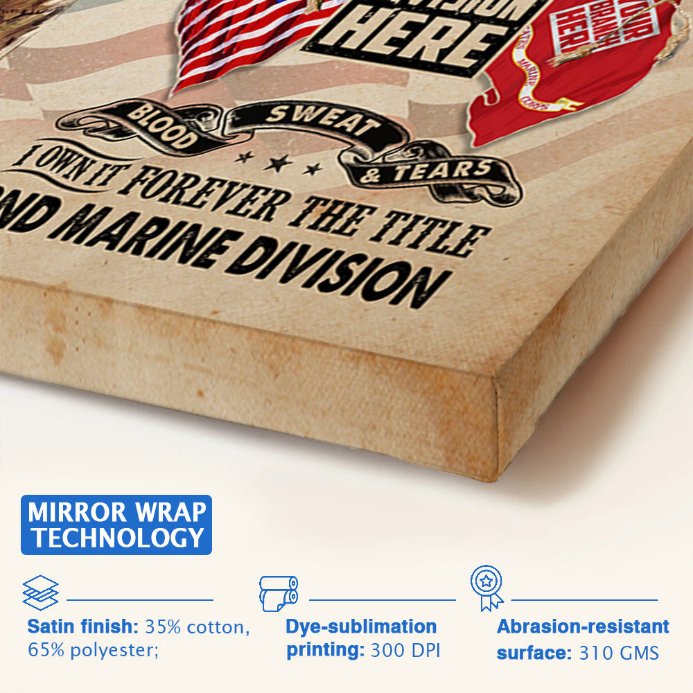 Personalized Canvas And Poster It Cannot Be Inherited Veteran Frame K1702