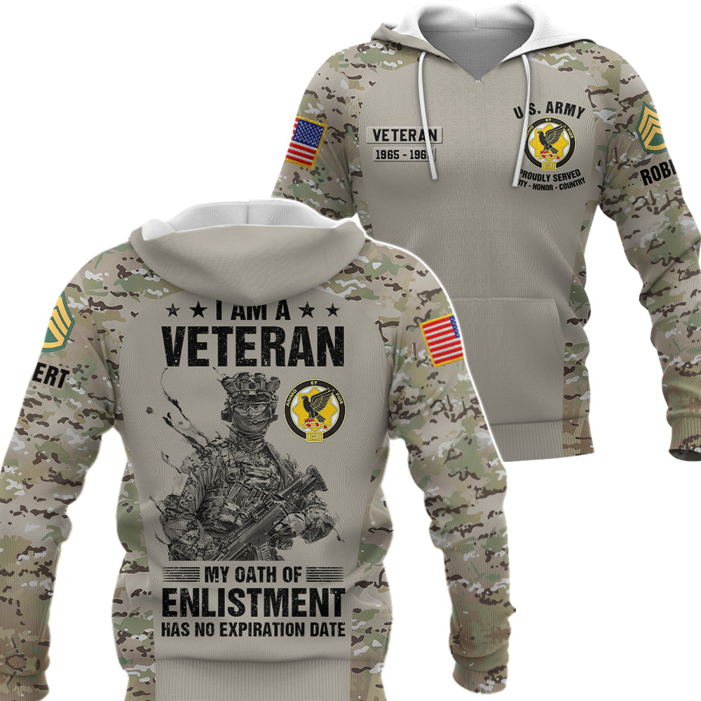 Custom Veteran Shirt I Am A Veteran My Oath of Enlistment Has No Expiration Date Custom All Military Branches Gift For Veterans K1702 Trhn