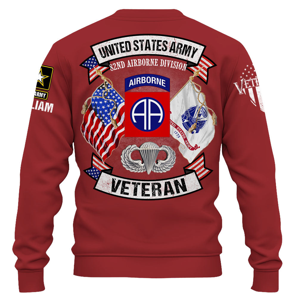 Custom Shirt Veteran Divsison Badges Military Gift For Veteran K1702