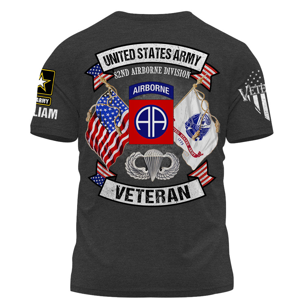 Custom Shirt Veteran Divsison Badges Military Gift For Veteran K1702