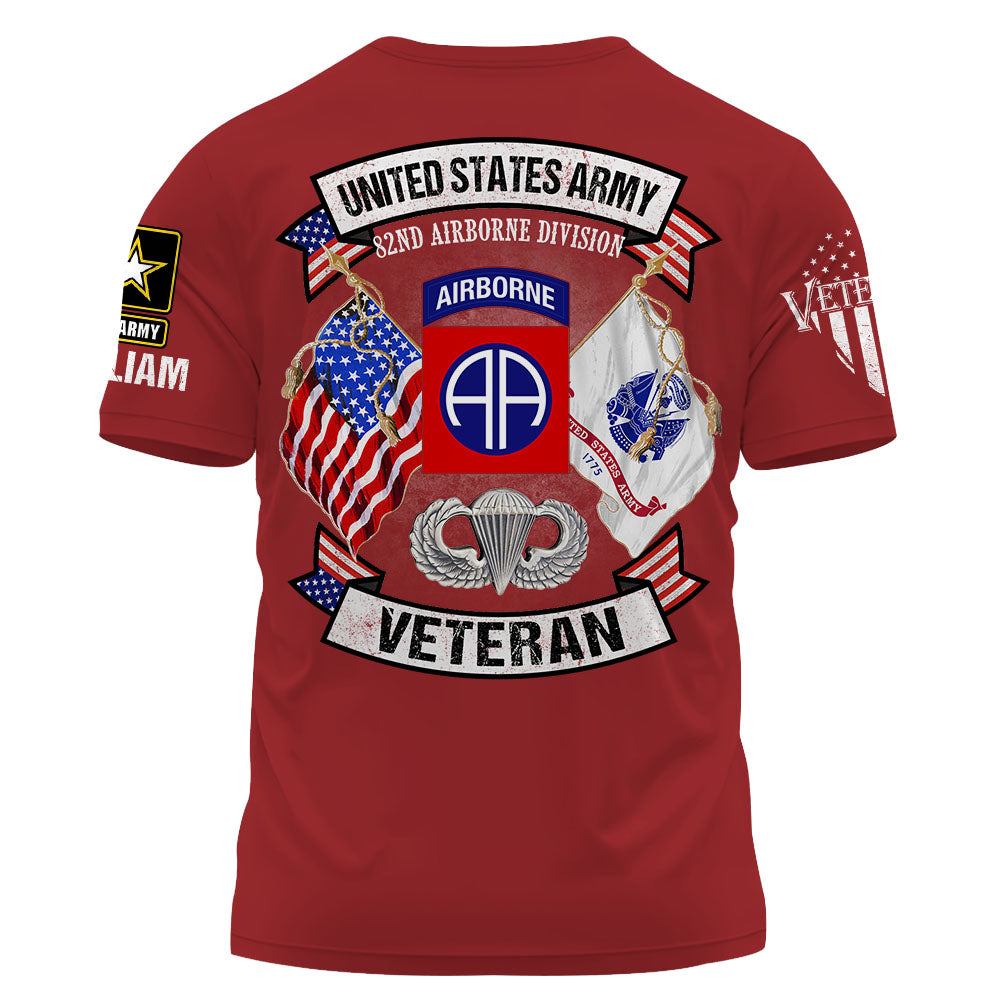 Custom Shirt Veteran Divsison Badges Military Gift For Veteran K1702