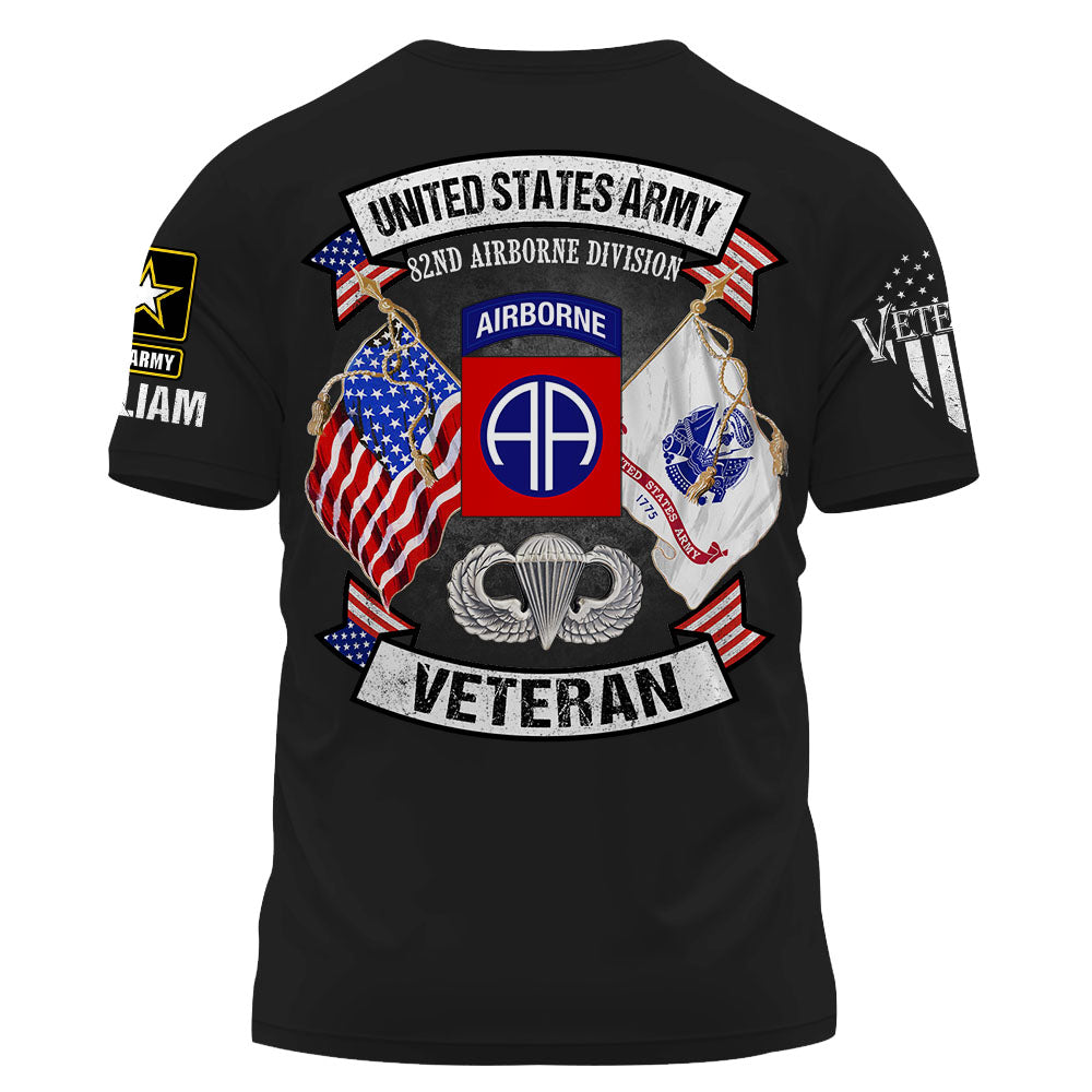 Custom Shirt Veteran Divsison Badges Military Gift For Veteran K1702