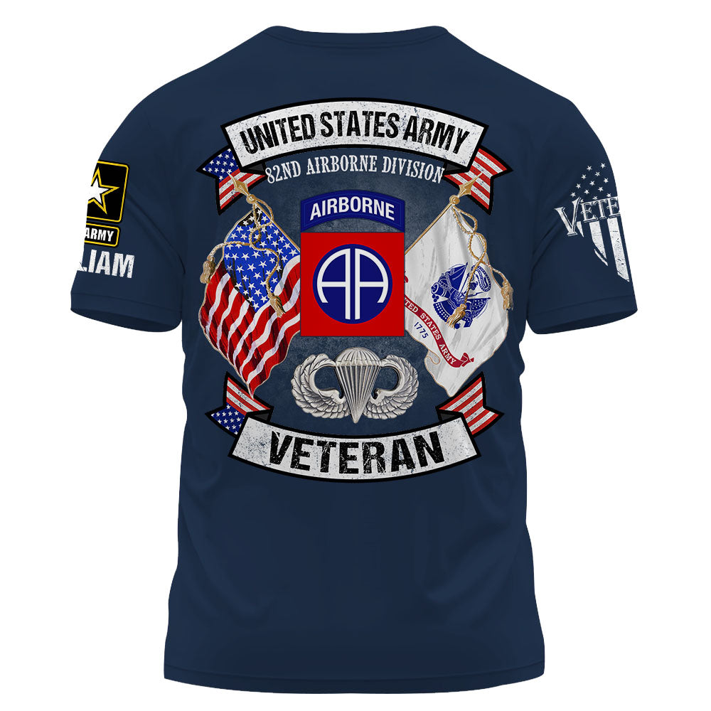 Custom Shirt Veteran Divsison Badges Military Gift For Veteran K1702