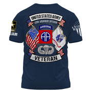 Custom Shirt Veteran Divsison Badges Military Gift For Veteran K1702