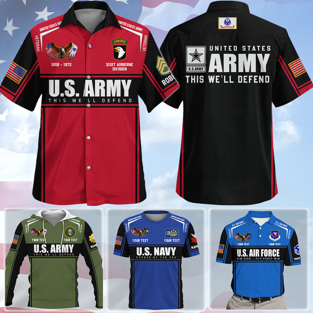 Premium US Veterans Shirt Custom Gifts For US Veterans, Gifts Memorial Day, Father's Day, Armed Forces Day, Veterans Day K1702 Trhn