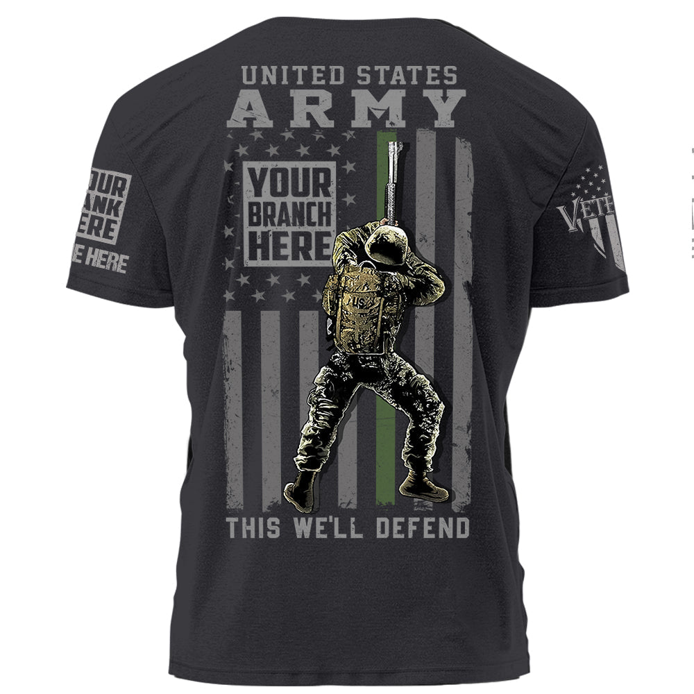 US Military Custom Shirt For Veteran Available All Branches K1702