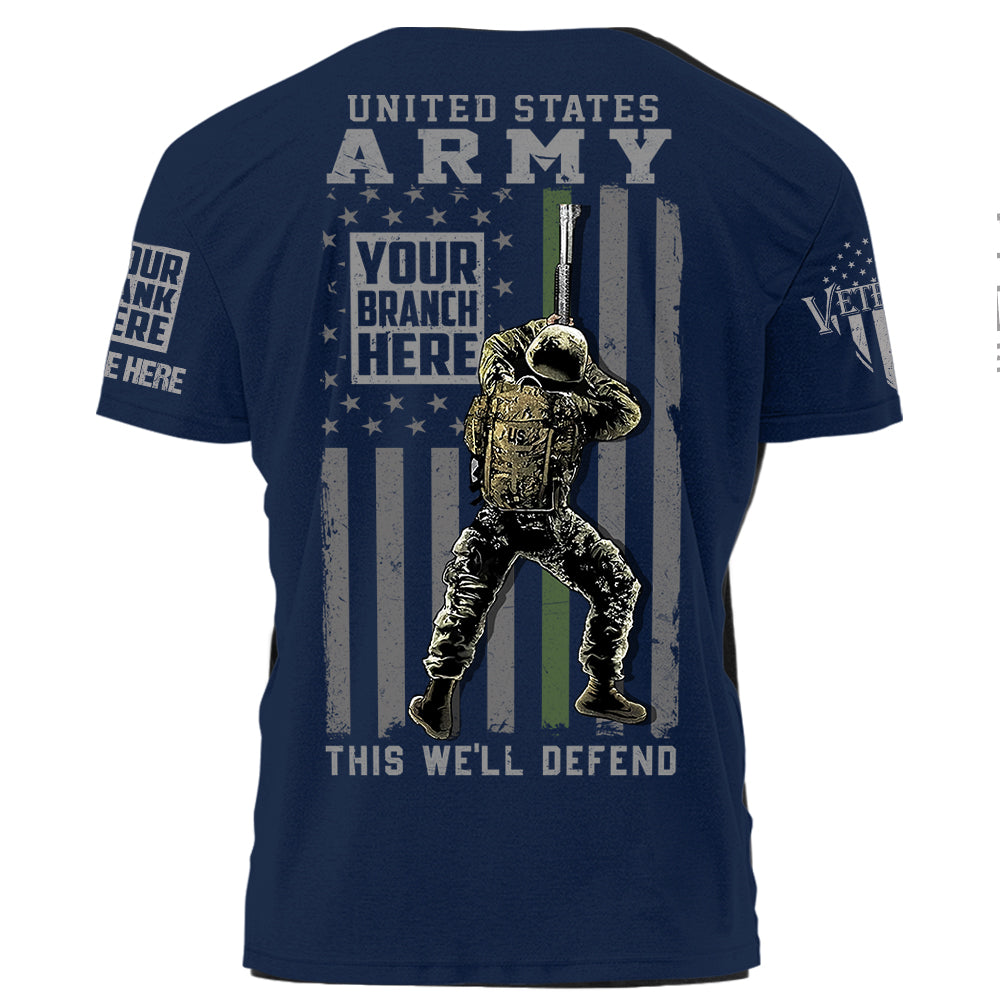 US Military Custom Shirt For Veteran Available All Branches K1702