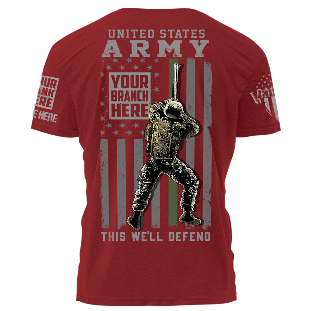 US Military Custom Shirt For Veteran Available All Branches K1702