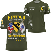 Personalized All Over Print Shirt Retired Army Custom All Branch Gift For Veteran K1702
