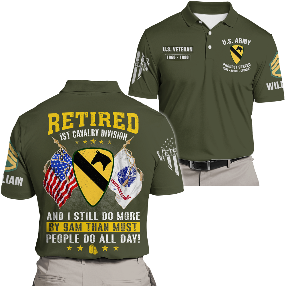 Personalized All Over Print Shirt Retired Army Custom All Branch Gift For Veteran K1702