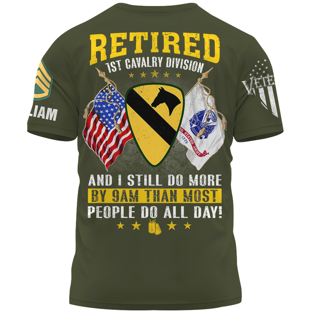 Personalized All Over Print Shirt Retired Army Custom All Branch Gift For Veteran K1702