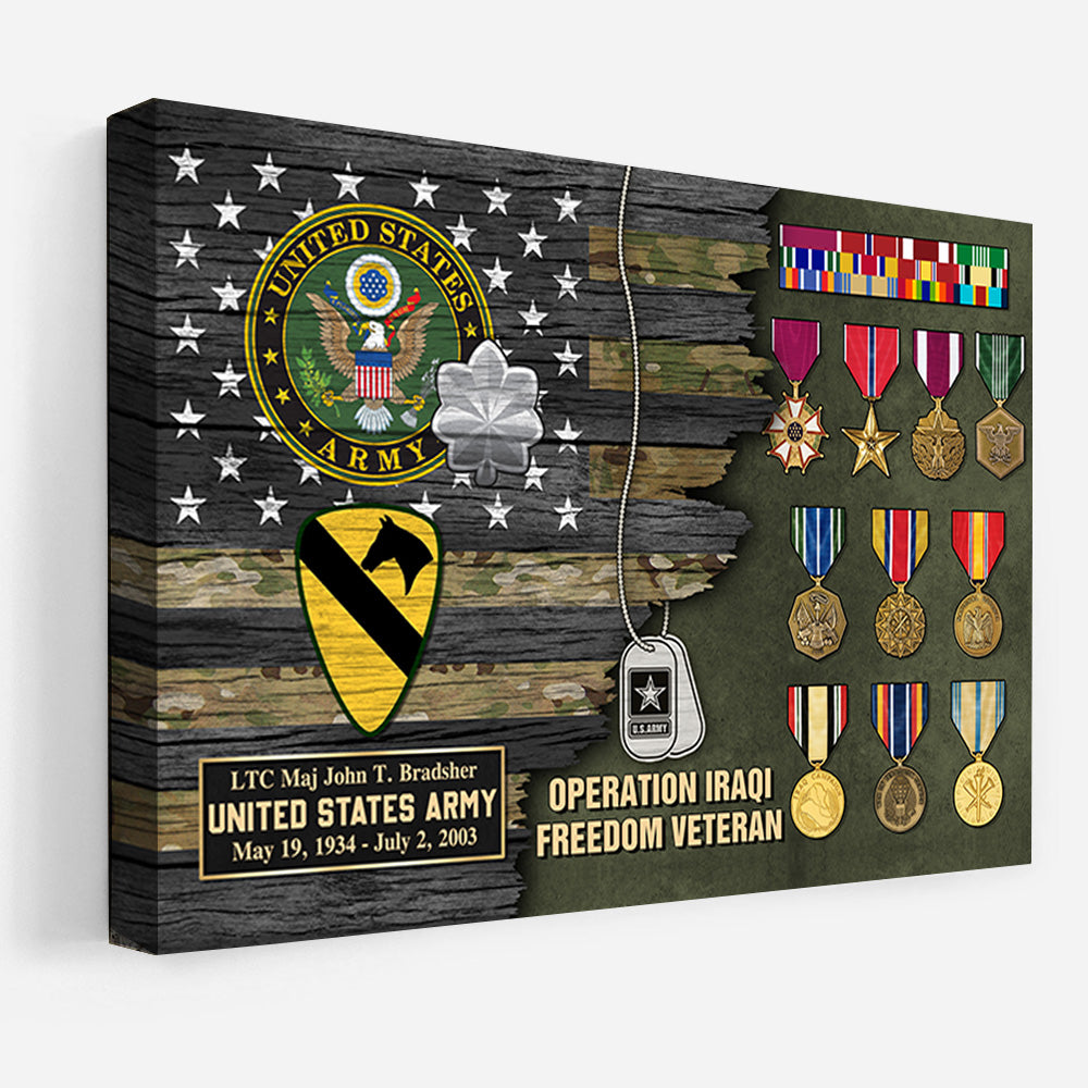 Custom Military Medal Frame Personalized Poster Canvas For Veteran Wall Art Home Decor For Veteran K1702 Trhn