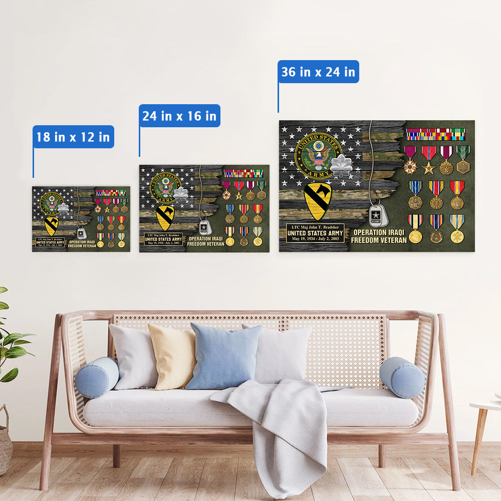 Custom Military Medal Frame Personalized Poster Canvas For Veteran Wall Art Home Decor For Veteran K1702 Trhn