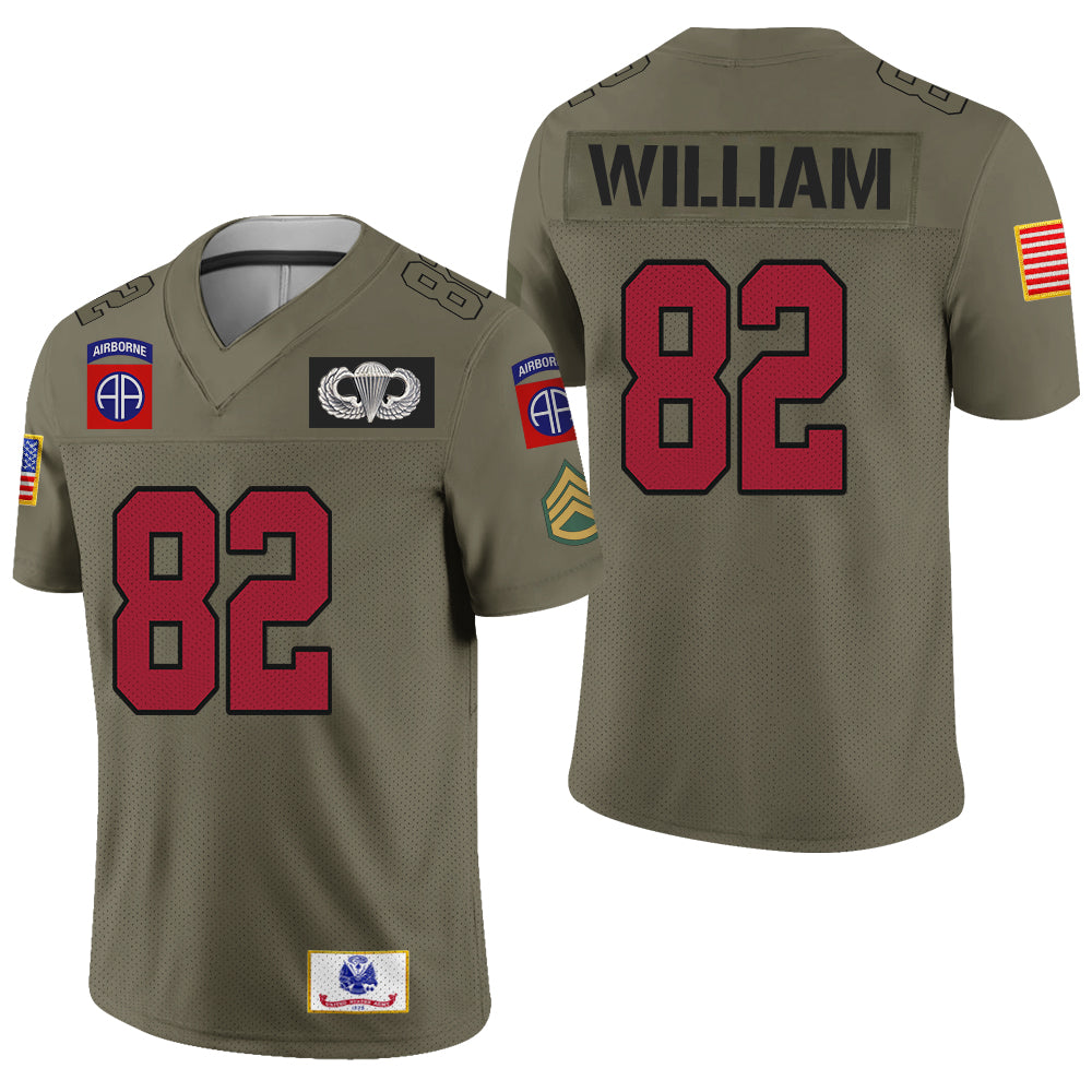 Honor Their Service – Personalized Football Jersey Gift For Veterans Military Jersey Gift K1702 Trhn