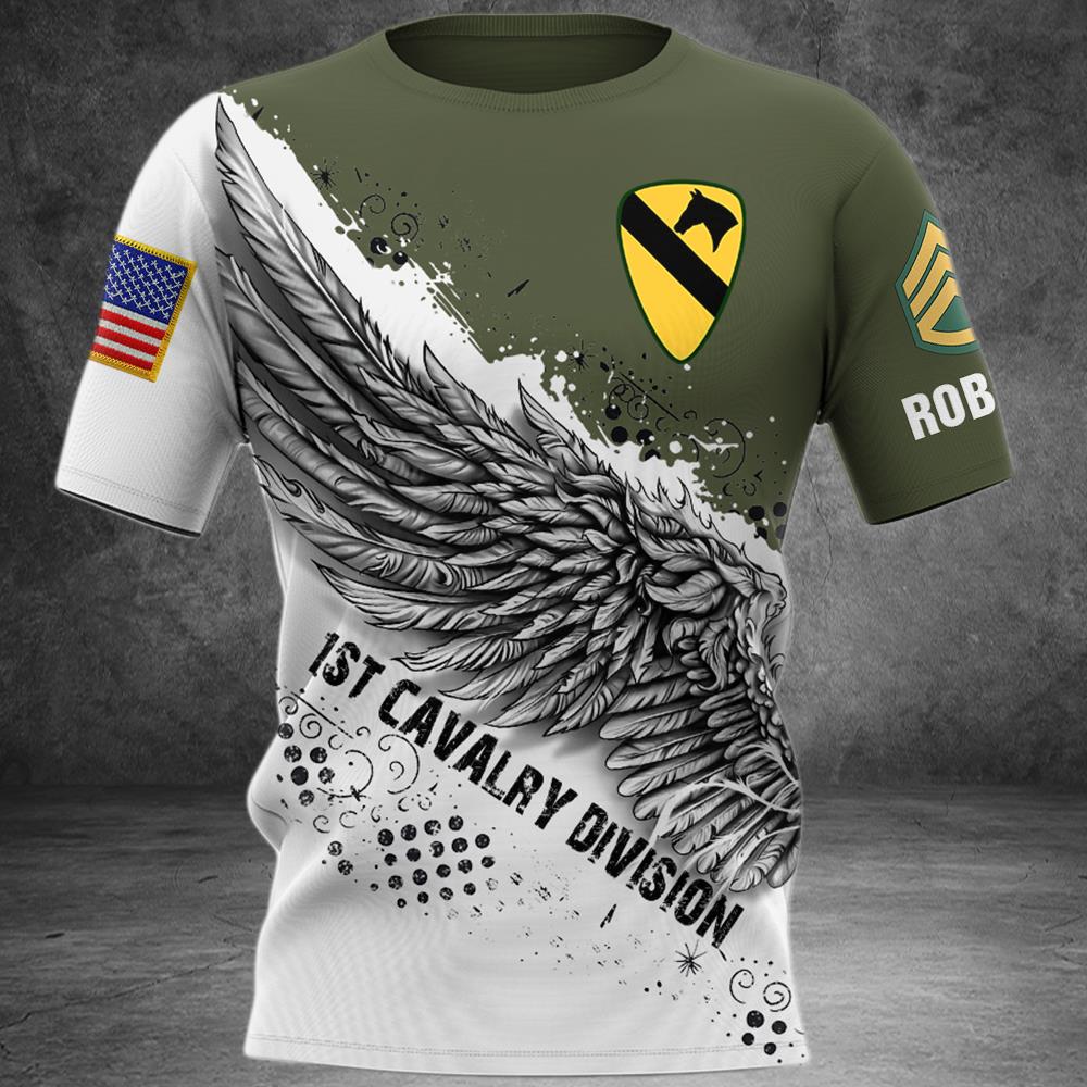 Custom All Over Print Shirts America Eagle Personalized All Military Branches Division Badges Veteran K1702 Trhn