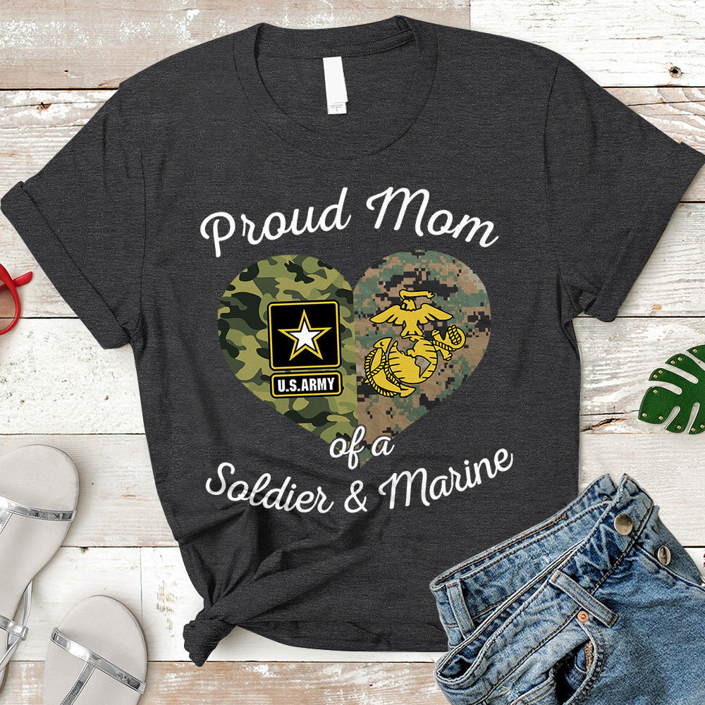 Personalized Family Member, Military Branch - Proud Military Mom, Wife, Aunt, Sister, Grandma...(Other) - Military Shirt- - K1702
