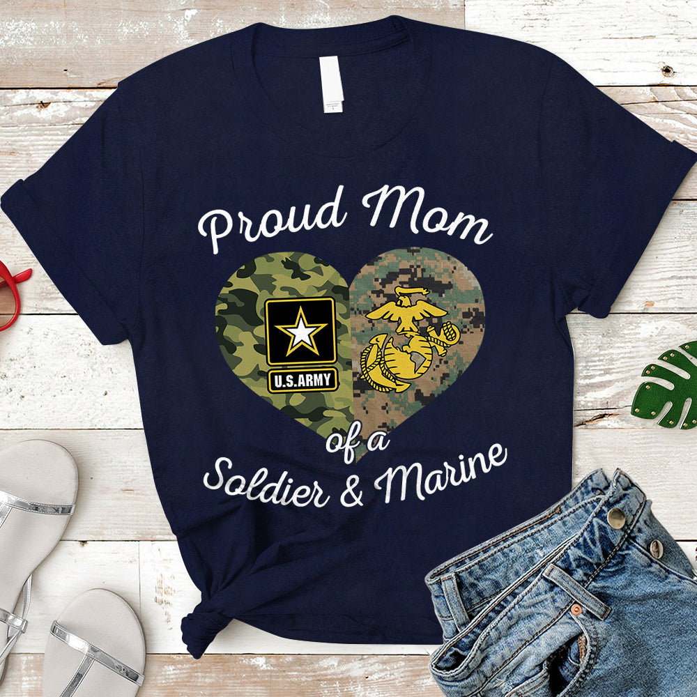 Personalized Family Member, Military Branch - Proud Military Mom, Wife, Aunt, Sister, Grandma...(Other) - Military Shirt- - K1702