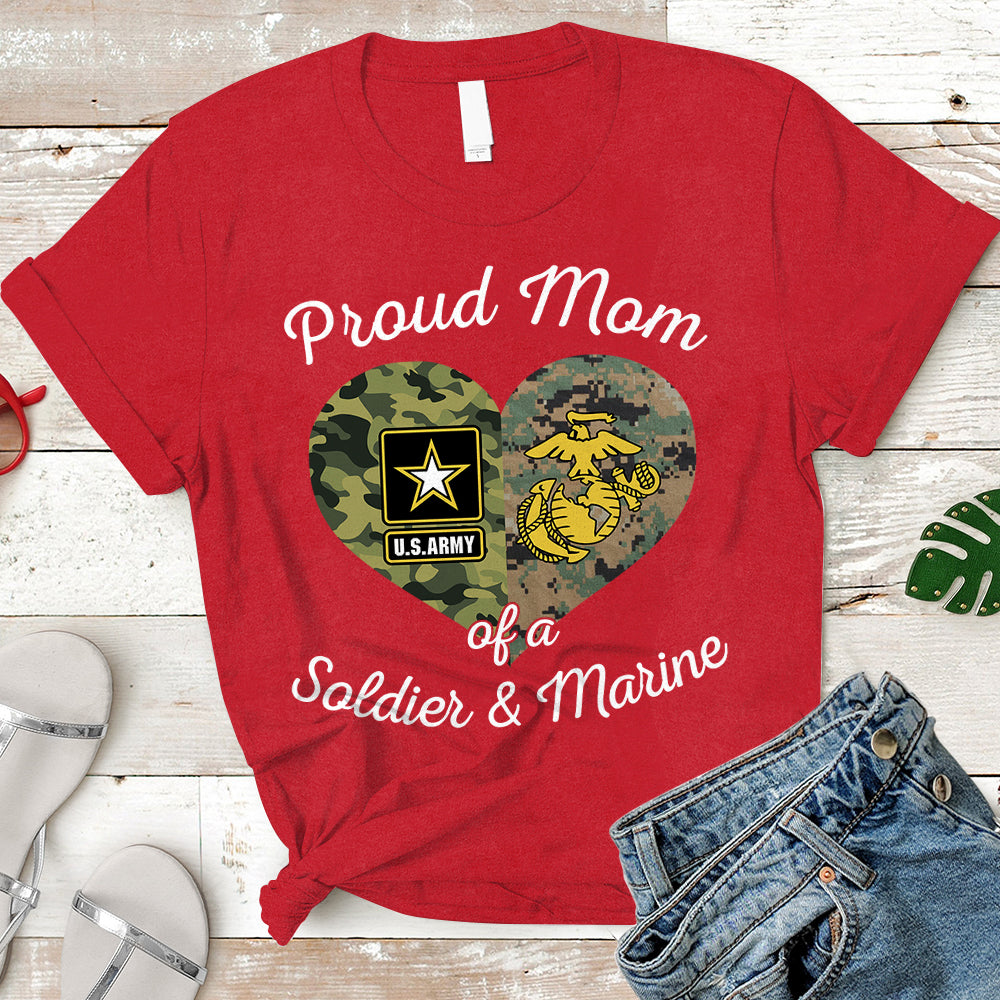 Personalized Family Member, Military Branch - Proud Military Mom, Wife, Aunt, Sister, Grandma...(Other) - Military Shirt- - K1702