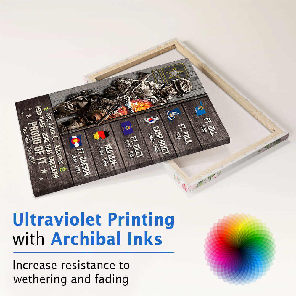 Personalized Poster And Canvas World Tour Custom Military Base Gift For Veterans K1702