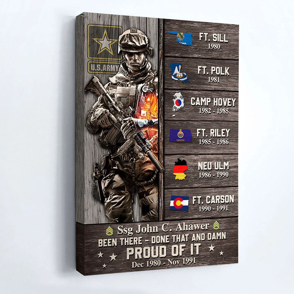 Personalized Poster And Canvas World Tour Custom Military Base Gift For Veterans K1702