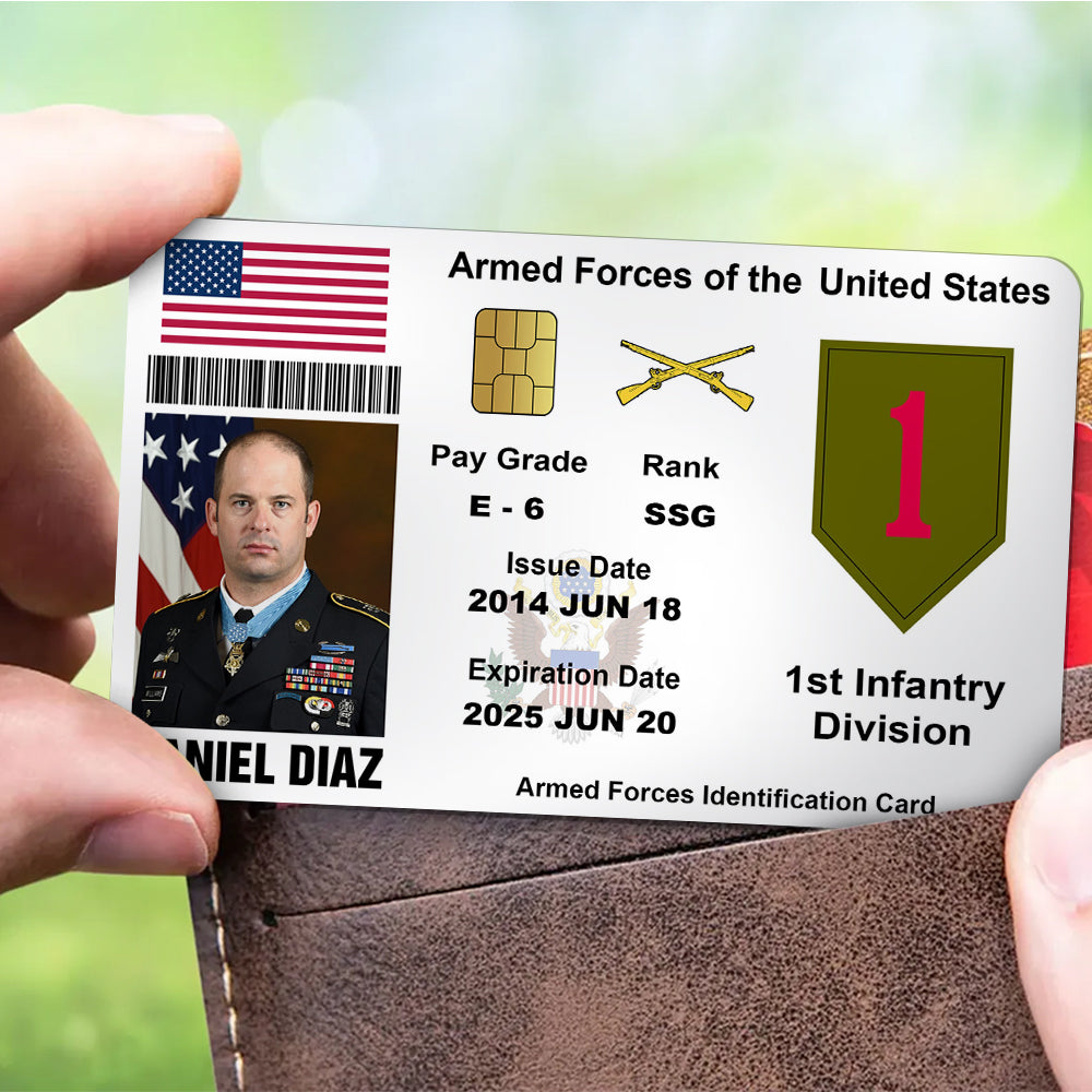 Custom Military Metal Card Gift For Soldier Veterans K1702 Trhn