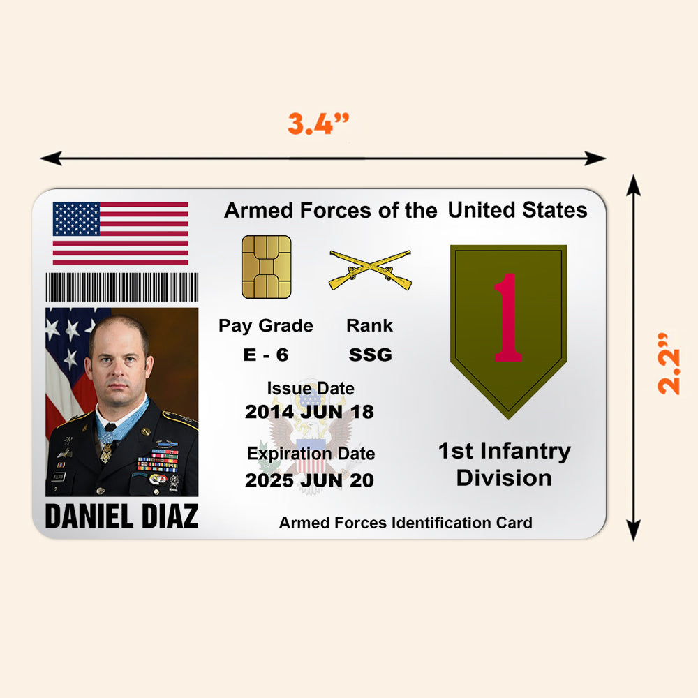 Custom Military Metal Card Gift For Soldier Veterans K1702 Trhn