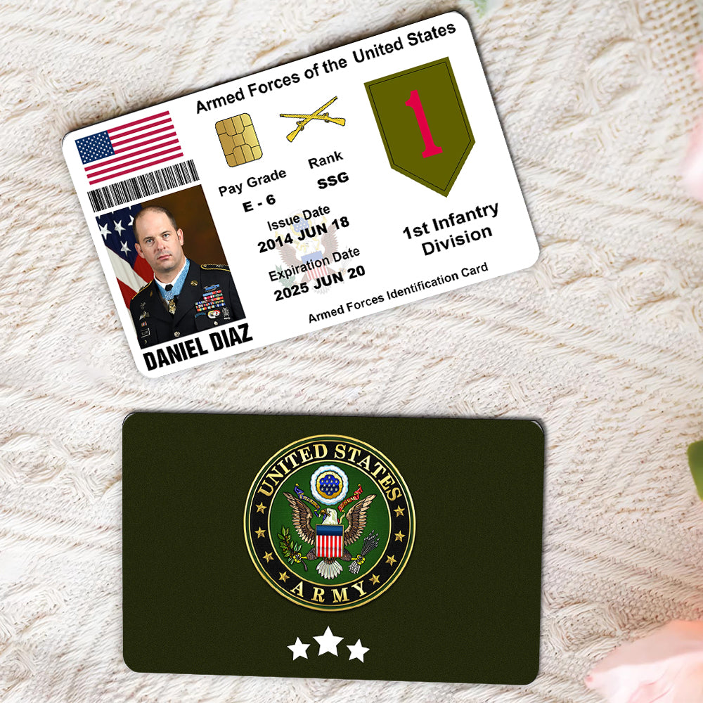 Custom Military Metal Card Gift For Soldier Veterans K1702 Trhn