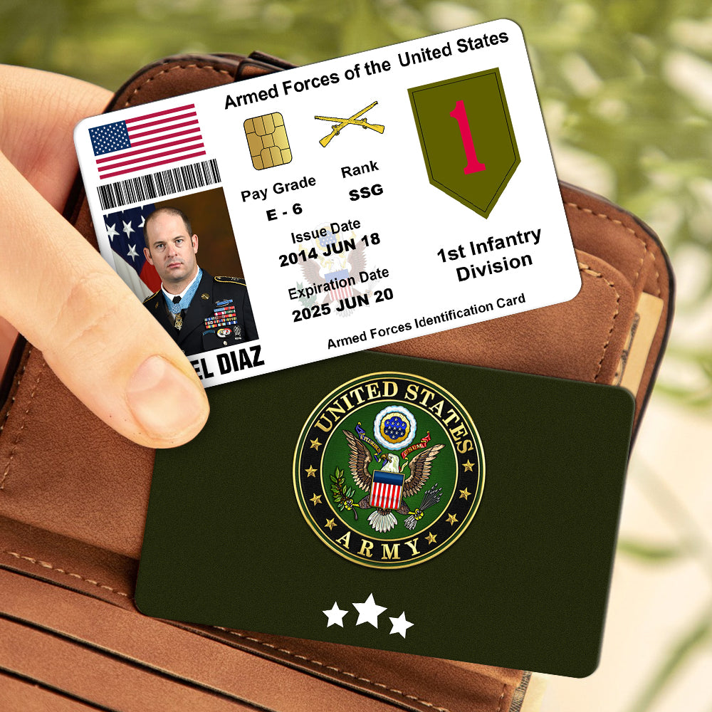 Custom Military Metal Card Gift For Soldier Veterans K1702 Trhn