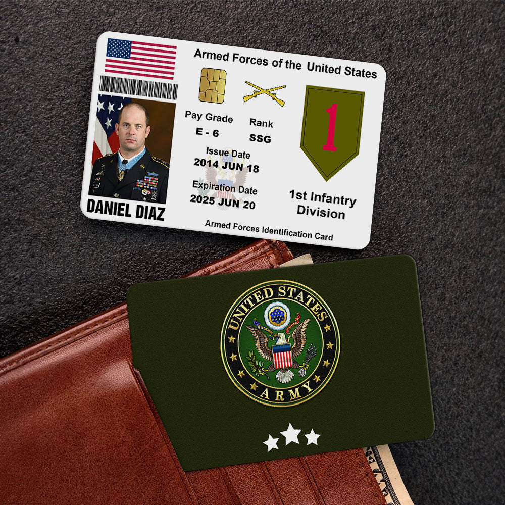 Custom Military Metal Card Gift For Soldier Veterans K1702 Trhn