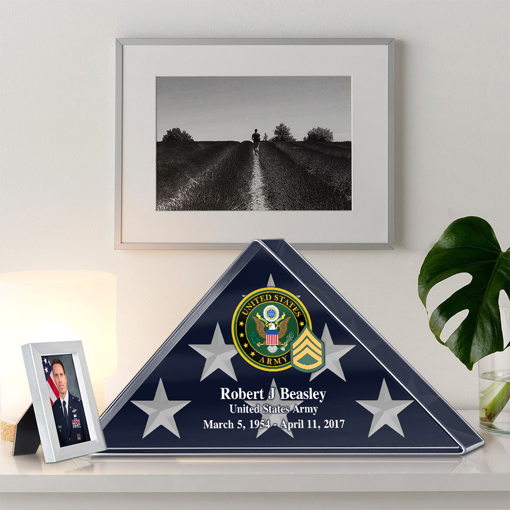 Personalized Military Retirement Acrylic Block Memorial Flag Gift For Veteran K1702 Trhn