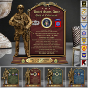 Personalized Acrylic Block Plaque Gift For Veteran Oath of Enlistment Military Gift For Veteran K1702 Trhn