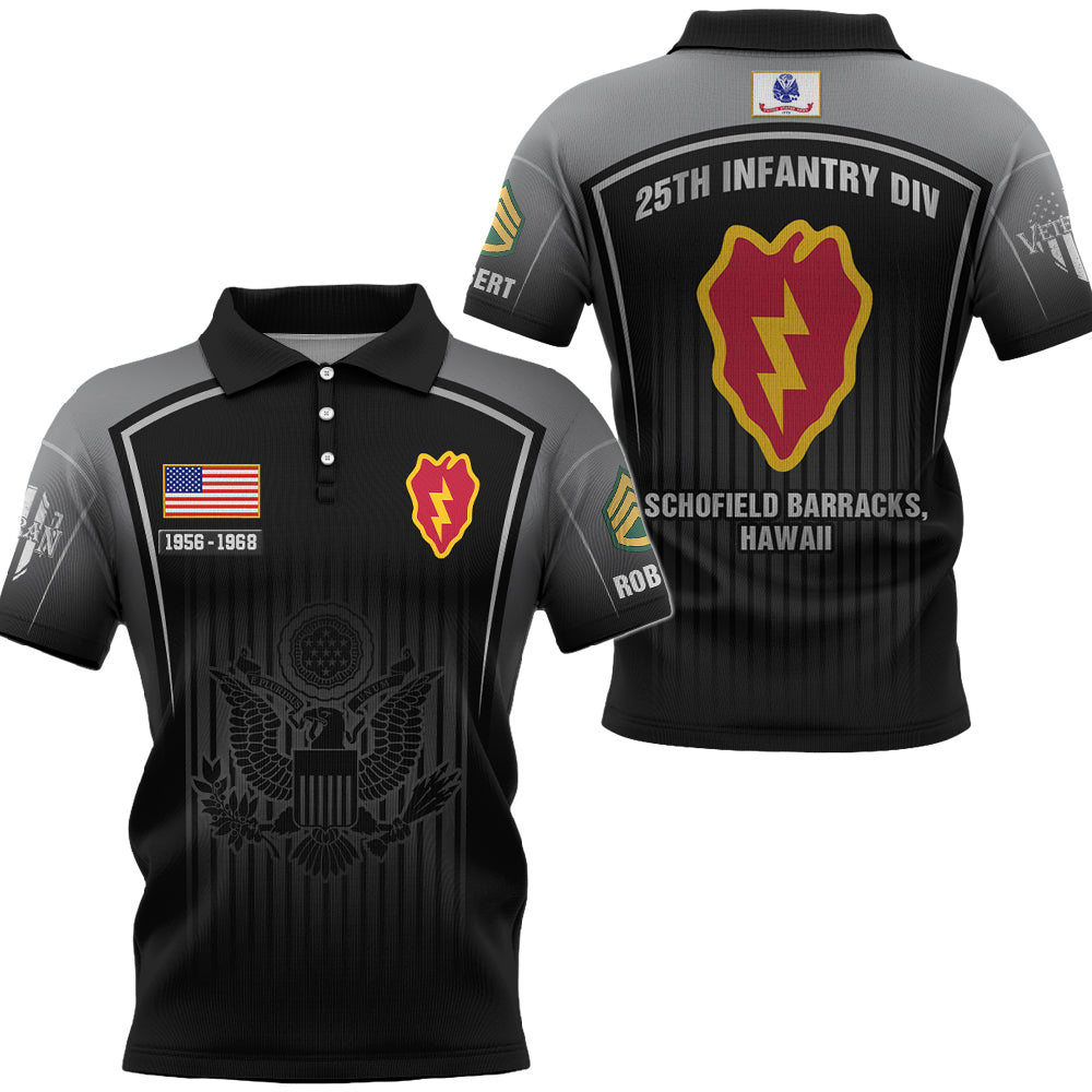 Custom All Over Print Veteran Shirt – All Military Branches, Divisions & Duty Stations K1702 Trhn