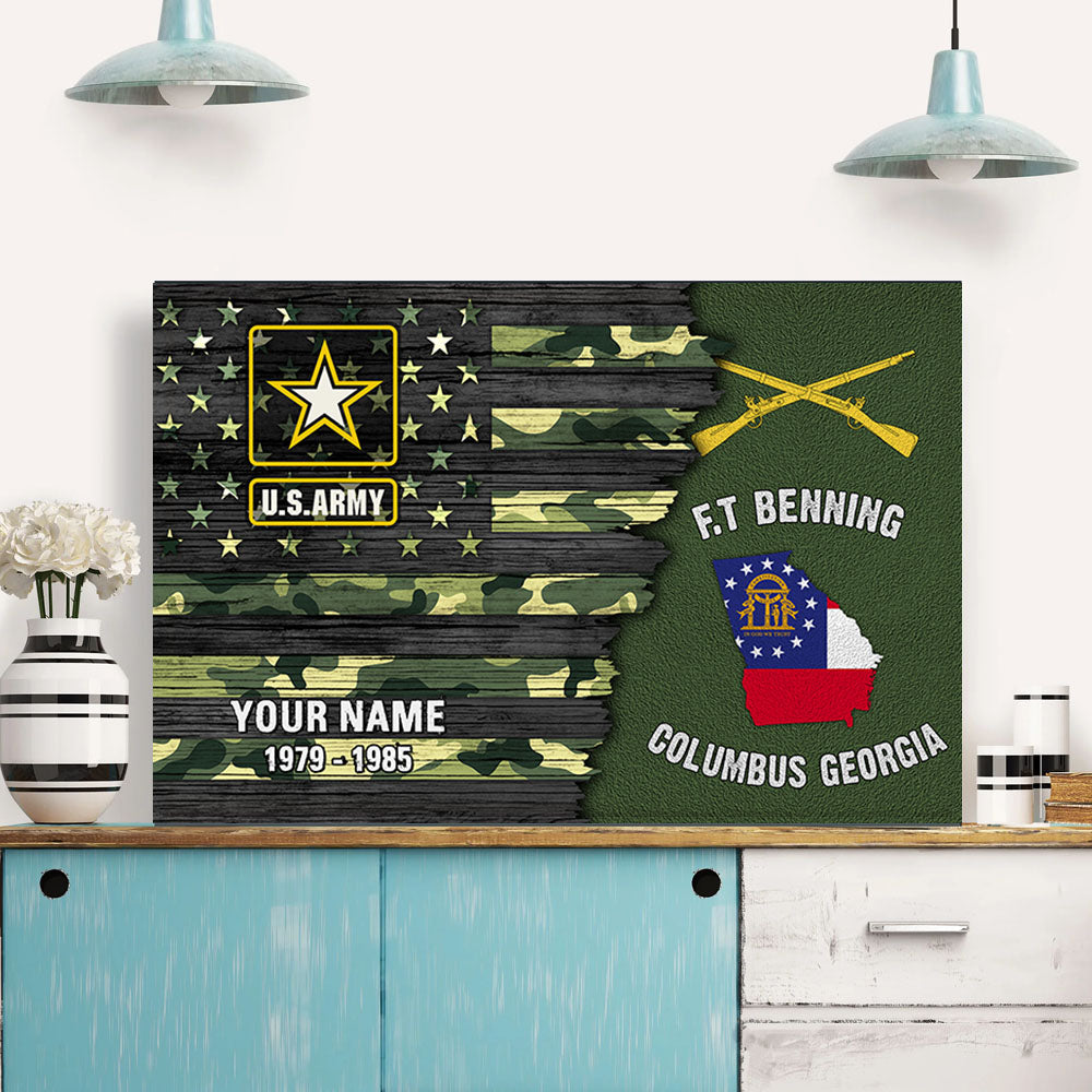 Veteran Custom Poster And Canvas Military Base Custom Division Military Personalized Gift For Veterans K1702