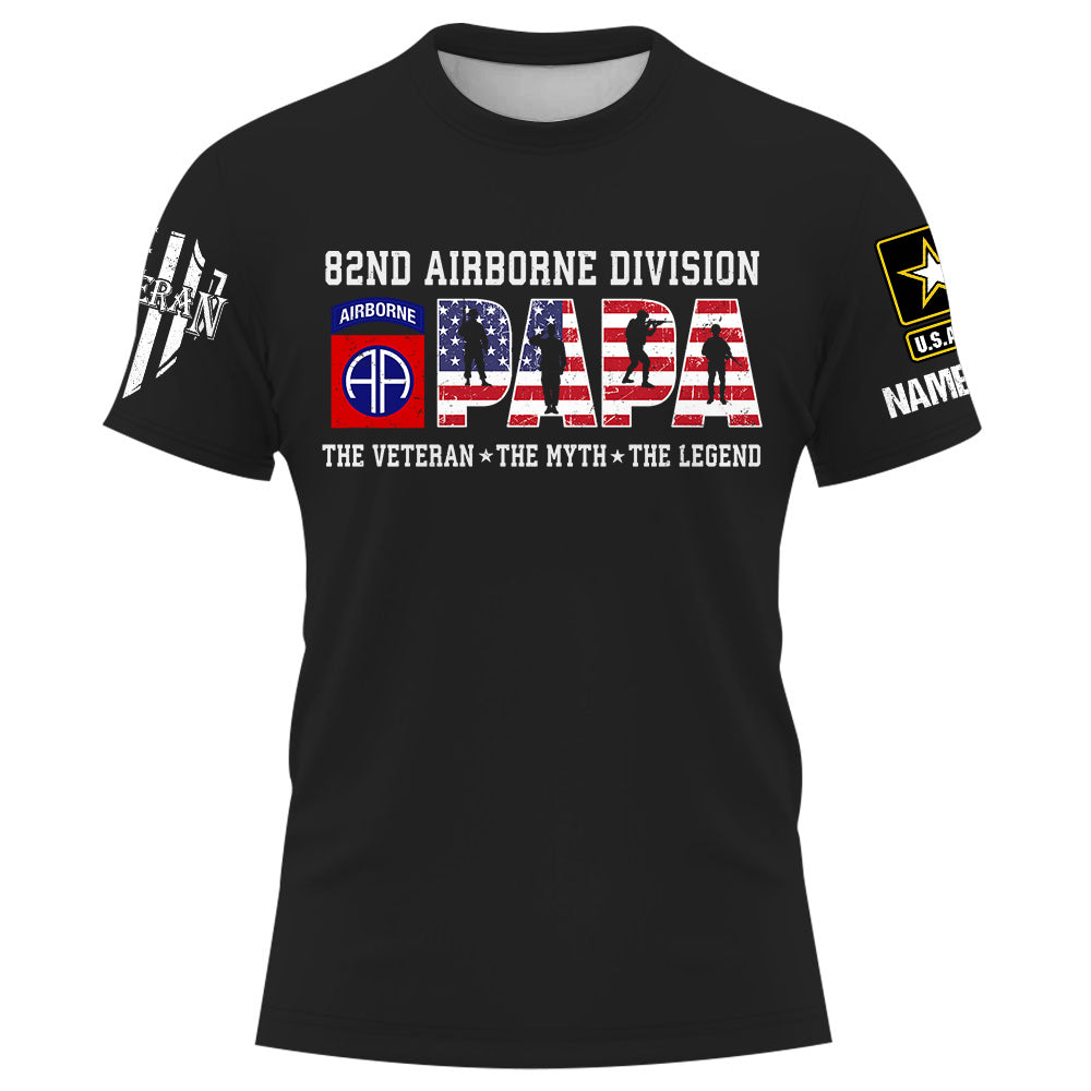 Veteran Shirt Custom Military Unit Papa Veteran Gift For Father's Day vr2 K1702