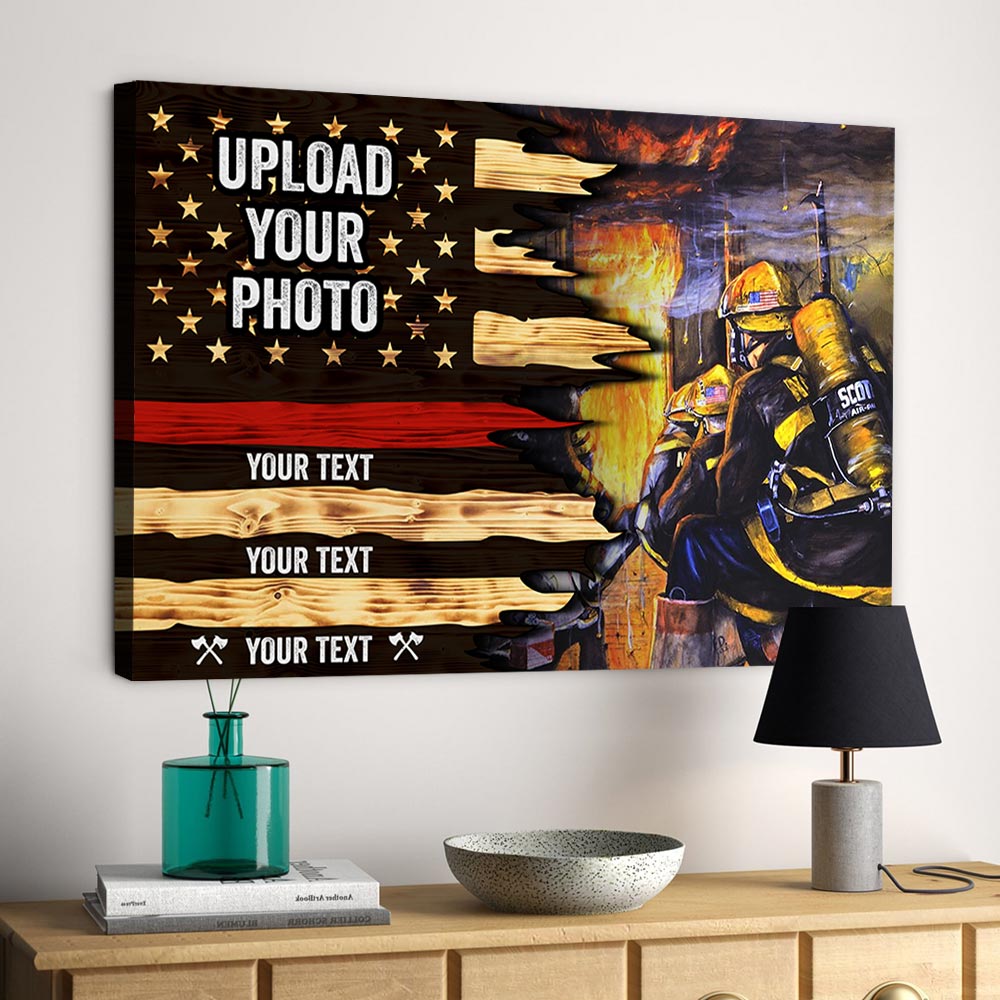 Personalized Firefighter Poster & Canvas Custom Gifr For Firefighter K1702