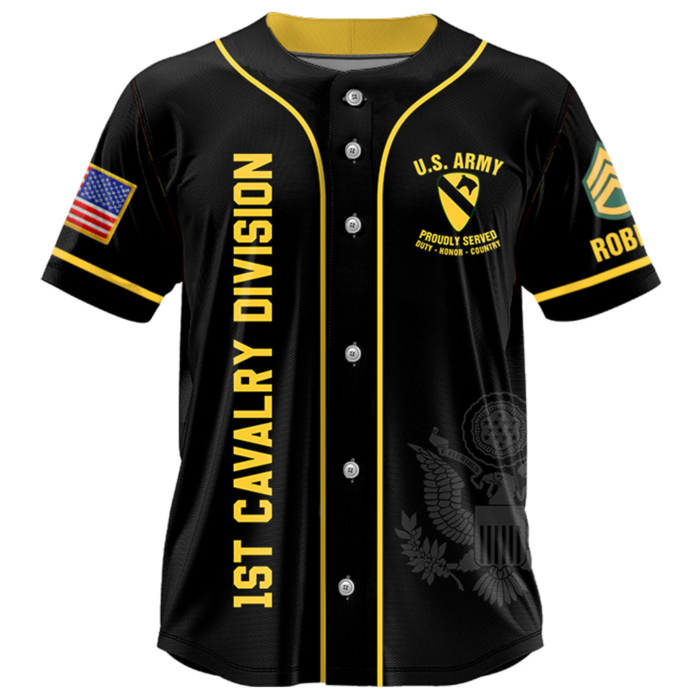 US Military Veteran Baseball Jersey Custom All Branches Rank Division Name For Soldier Veteran K1702