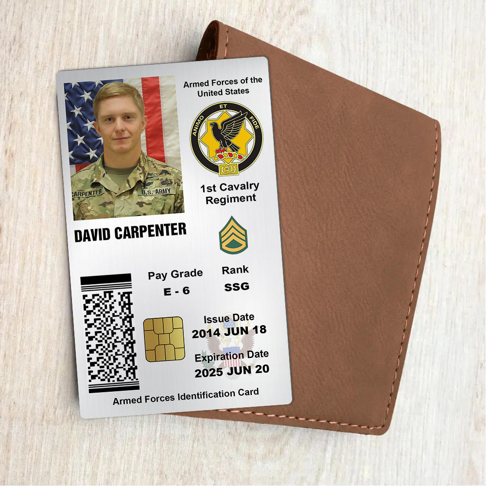 Military Personalized Printed Metal Card Gift For Soldier And Veterans K1702 Trhn
