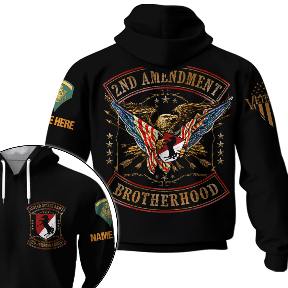 Custom Shirt 2nd Amendment Brotherhood Custom All Military Branch All Over Print Shirt K1702