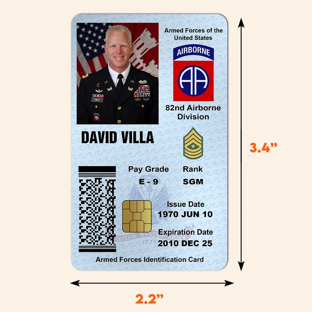 Military Personalized Printed Metal Card Oath Of Enlistment Gift For Veterans K1702 Trhn