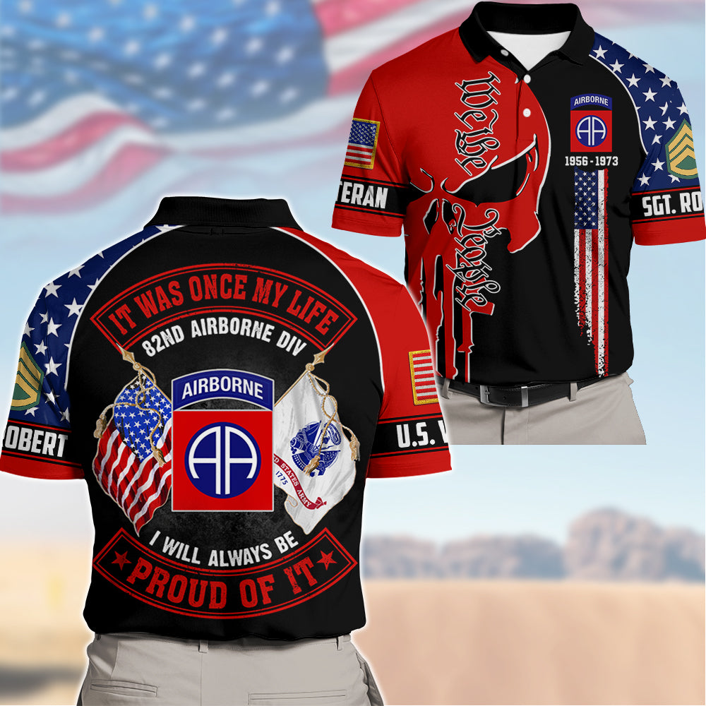 Personalized All Over Print Shirt Skull Veteran It Was Once My Life US Veteran I Will Always Be Proud Of It K1702 Trhn