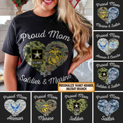 Personalized Family Member, Military Branch - Proud Military Mom, Wife, Aunt, Sister, Grandma...(Other) - Military Shirt- - K1702