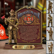 Firefighter Prayer Custom Acrylic Block Plaque Gift For Fireman Firefighters K1702