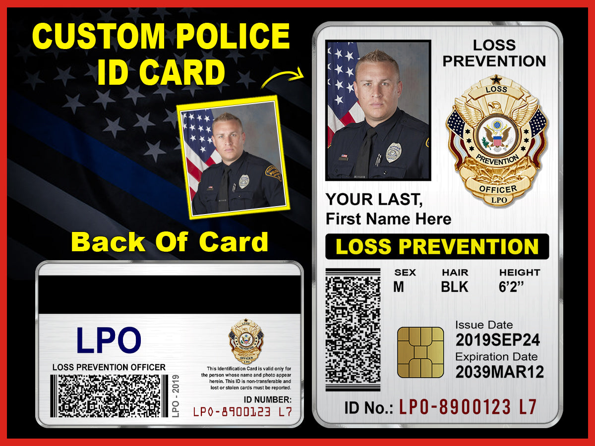 Custom Police ID Card Gift For Police K1702
