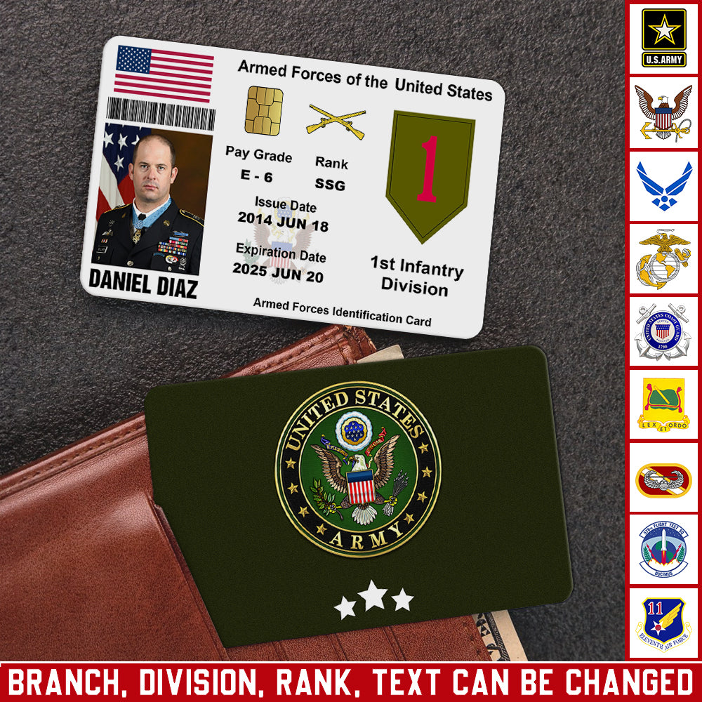 Custom Military Metal Card Gift For Soldier Veterans K1702