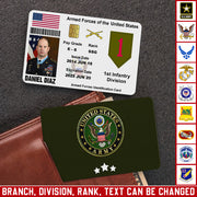 Custom Military Metal Card Gift For Soldier Veterans K1702